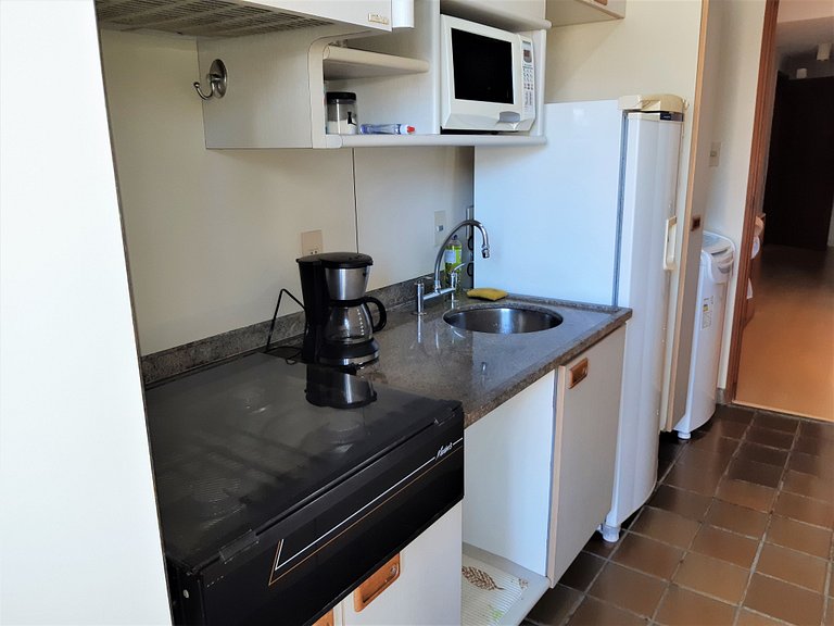 Apartamento com serviços e vista mar