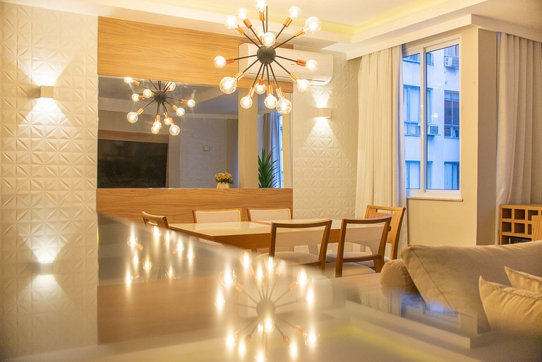 Apartamento luxo 1 quadra da praia C102