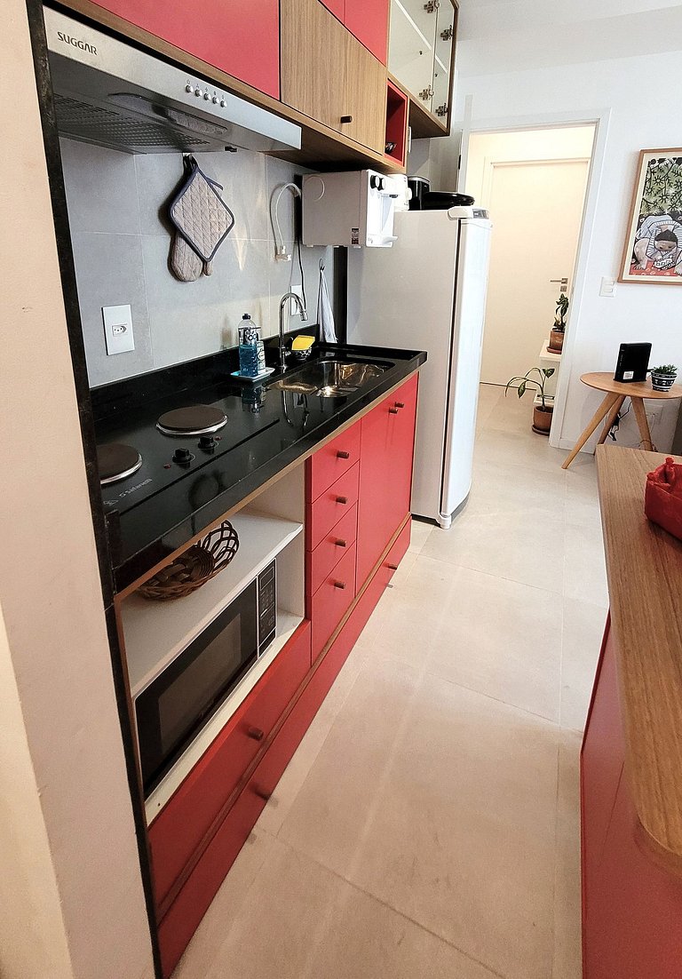 Lindo Flat predio retrofitado Flamengo FLA401A