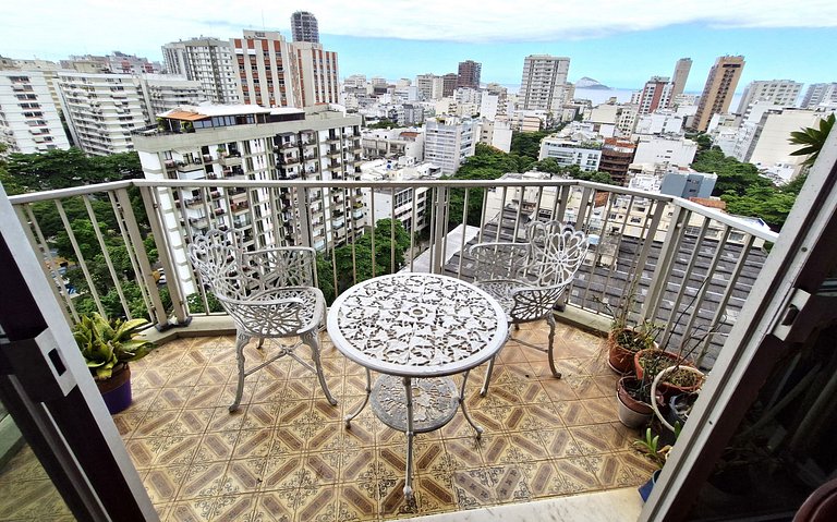 Apto com linda vista para 5 pessoas