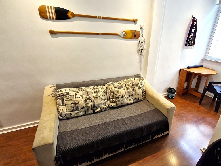 Quarto e sala proximo a praia