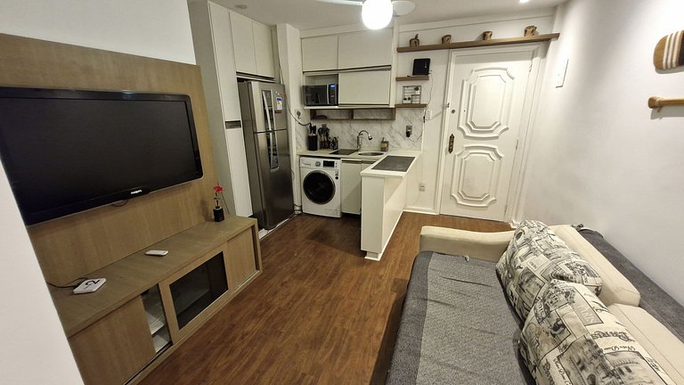 Quarto e sala proximo a praia