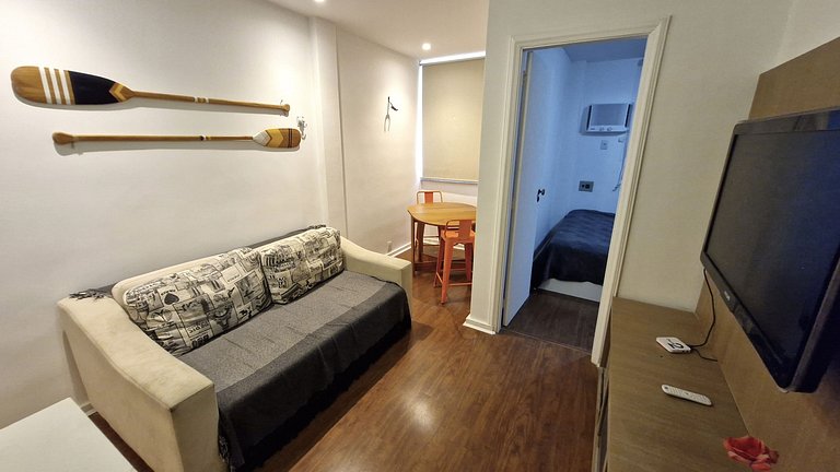 Quarto e sala proximo a praia