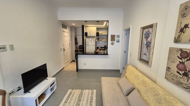 Dormitorio y sala de estar a 2 cuadras de la playa.