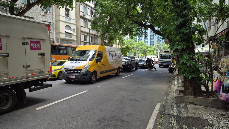 Copacabana, 3 blocks from the beach.