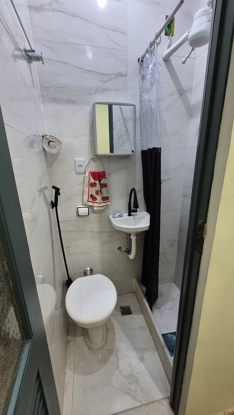 Copacabana, 3 blocks from the beach.